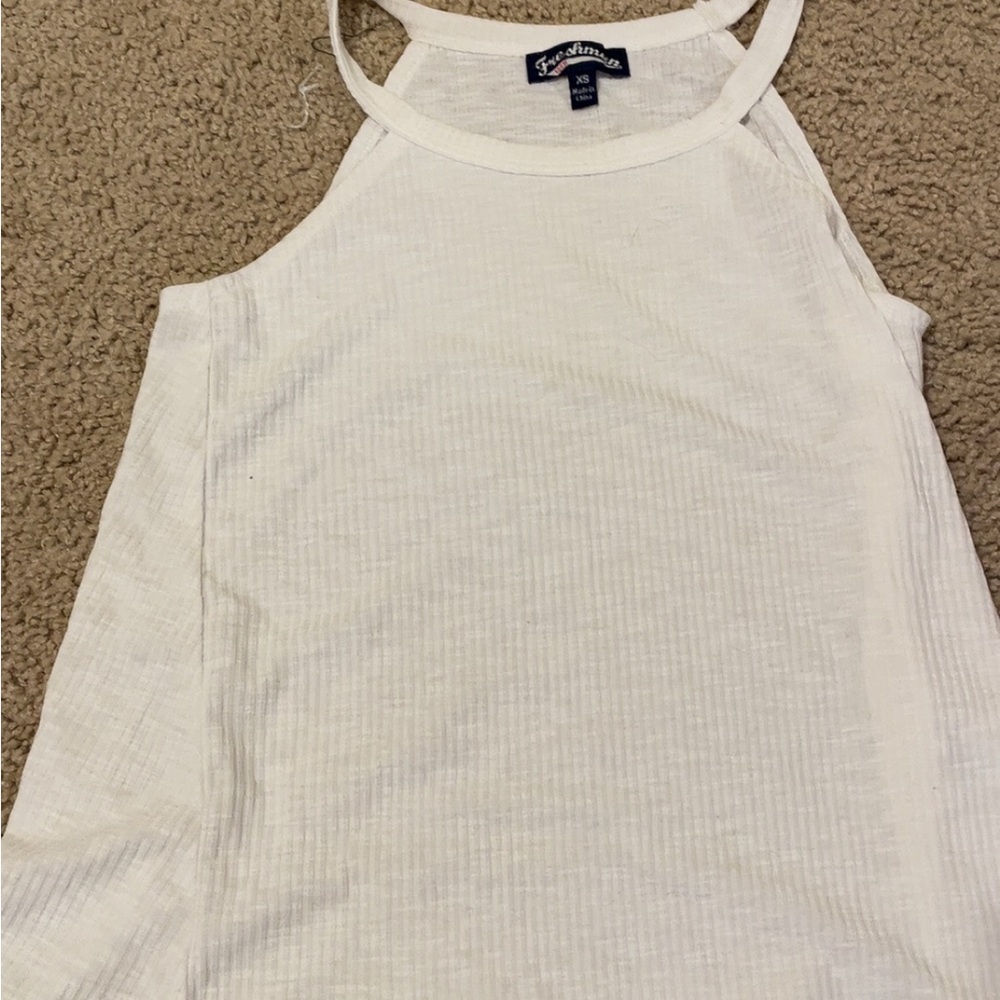 St. John's Bay White Ribbed Tank Top